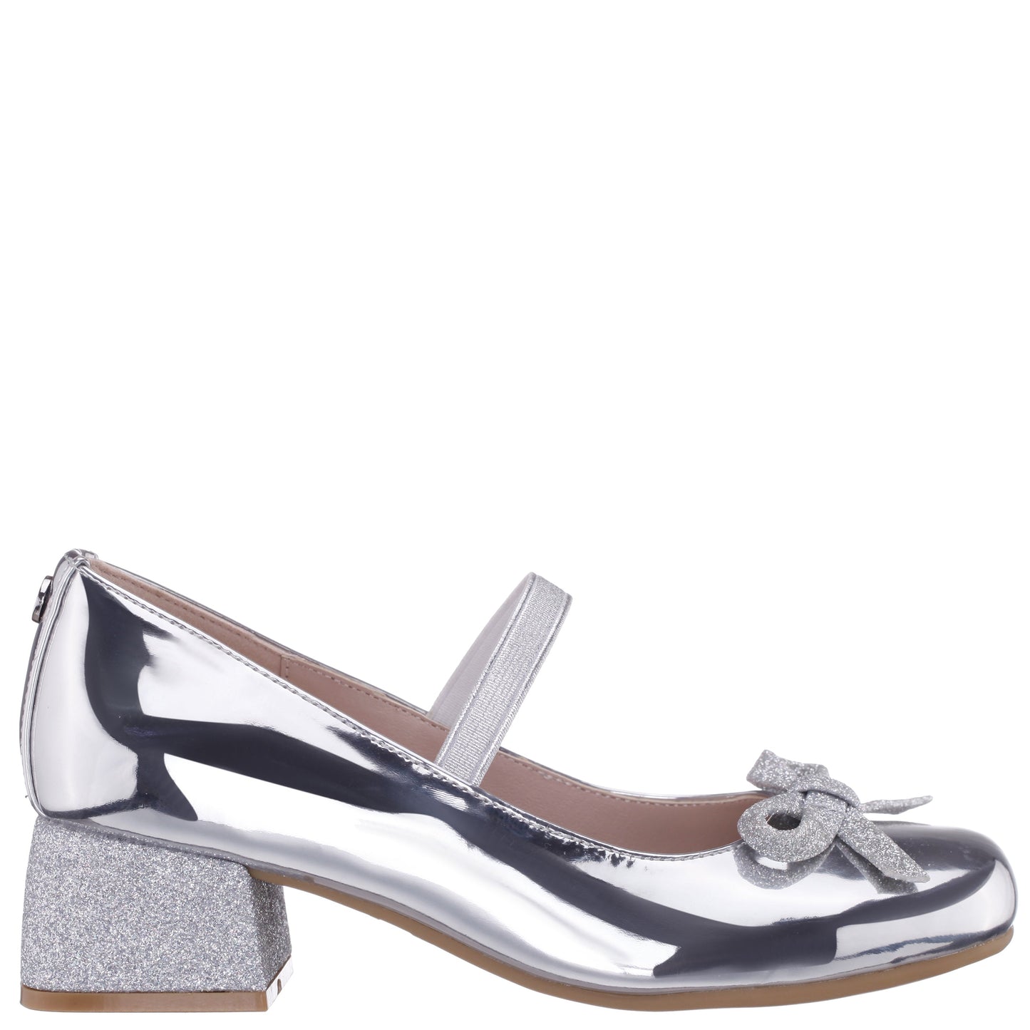 Nina Shoes Girls Bryonna Silver Heel Mary Jane Pumps