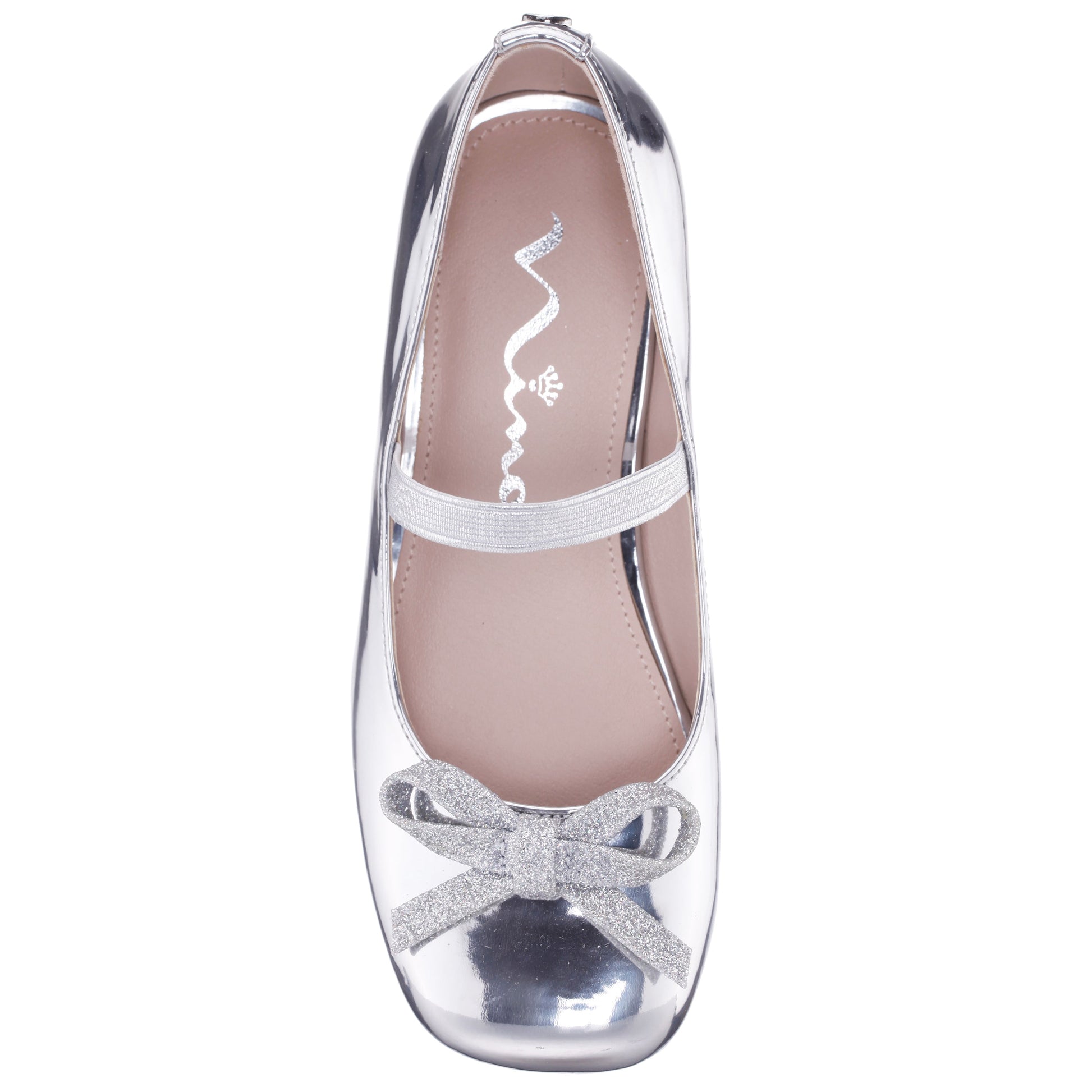 Nina Shoes Girls Bryonna Silver Heel Mary Jane Pumps
