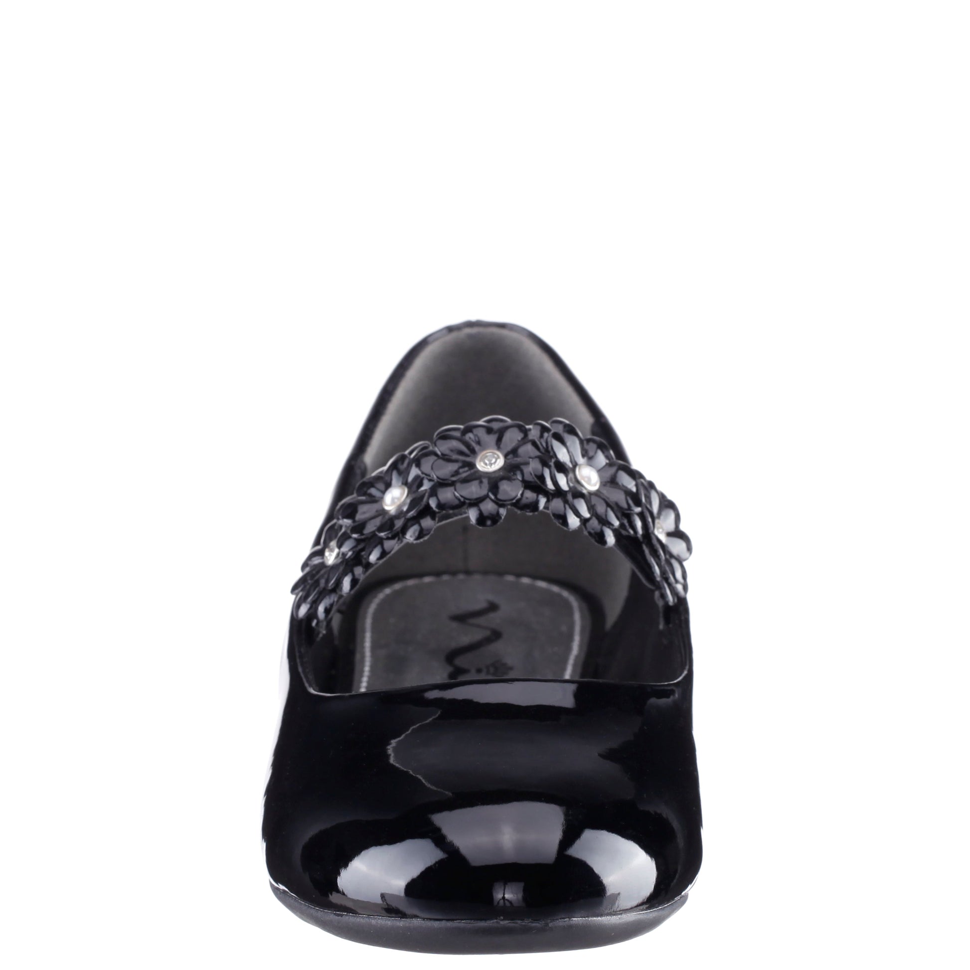 Nina Shoes Girls Rozy Black Patent Ballet Dress Shoes