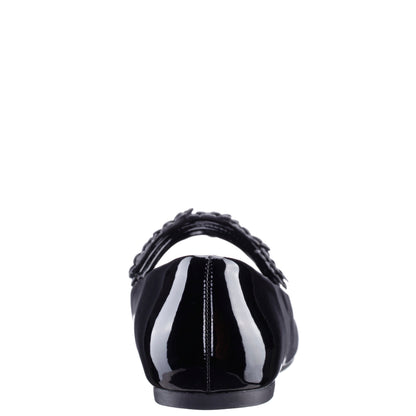 Nina Shoes Girls Rozy Black Patent Ballet Dress Shoes