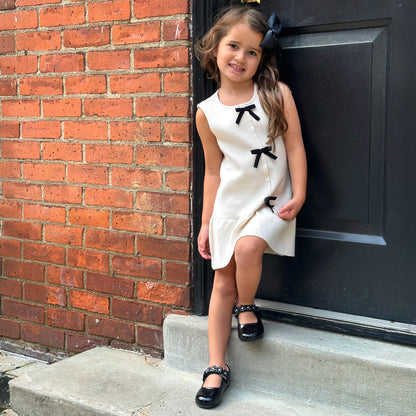 Nina Shoes Girls Rozy Black Patent Ballet Dress Shoes