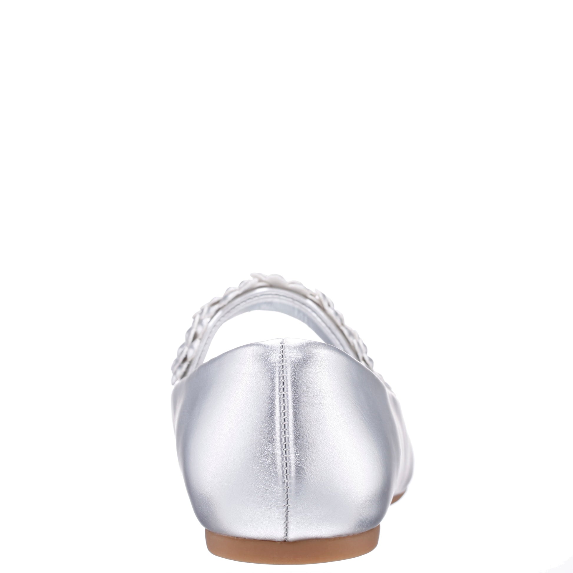 Nina Shoes Girls Rozy Silver Metallic Ballet Dress Shoes