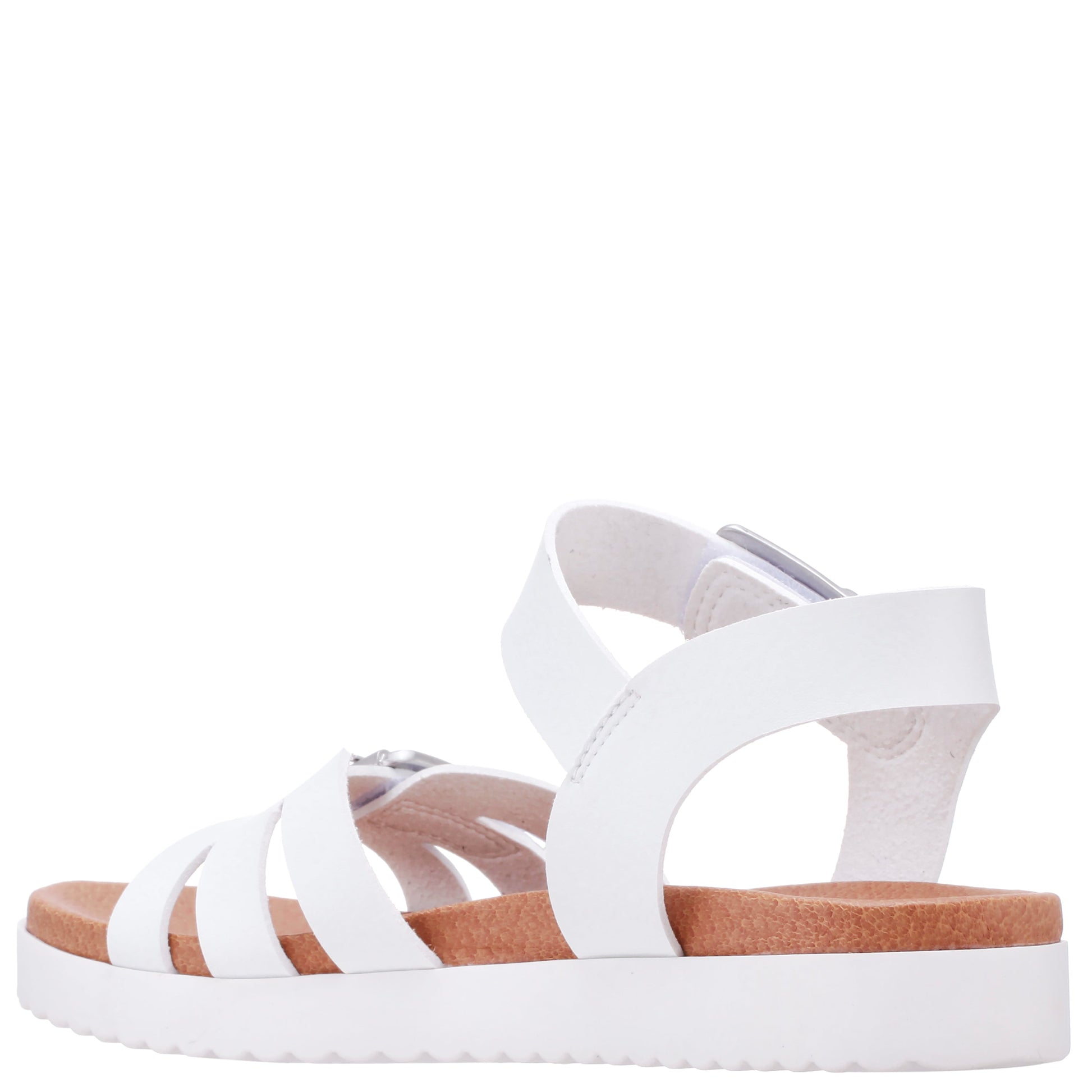 Nina Shoes Girls Lacey White Adjustable Strap Sandals