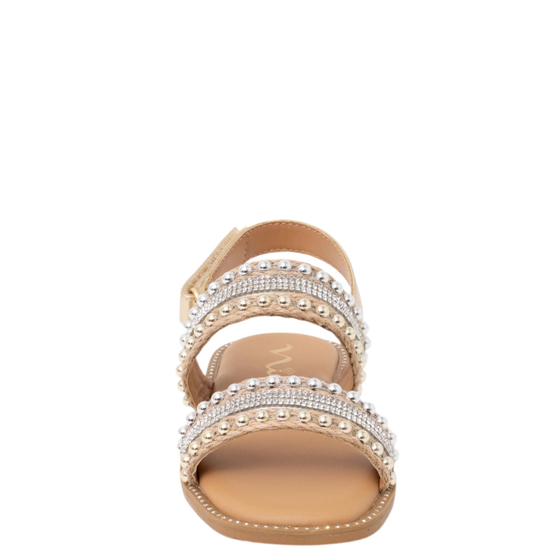 Nina Shoes Girls Suissa Light Gold Adjustable Strap Sandal