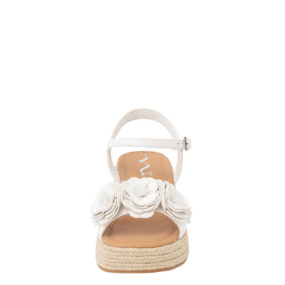 Nina Shoes Girls Mercy White Platform Wedge Sandals
