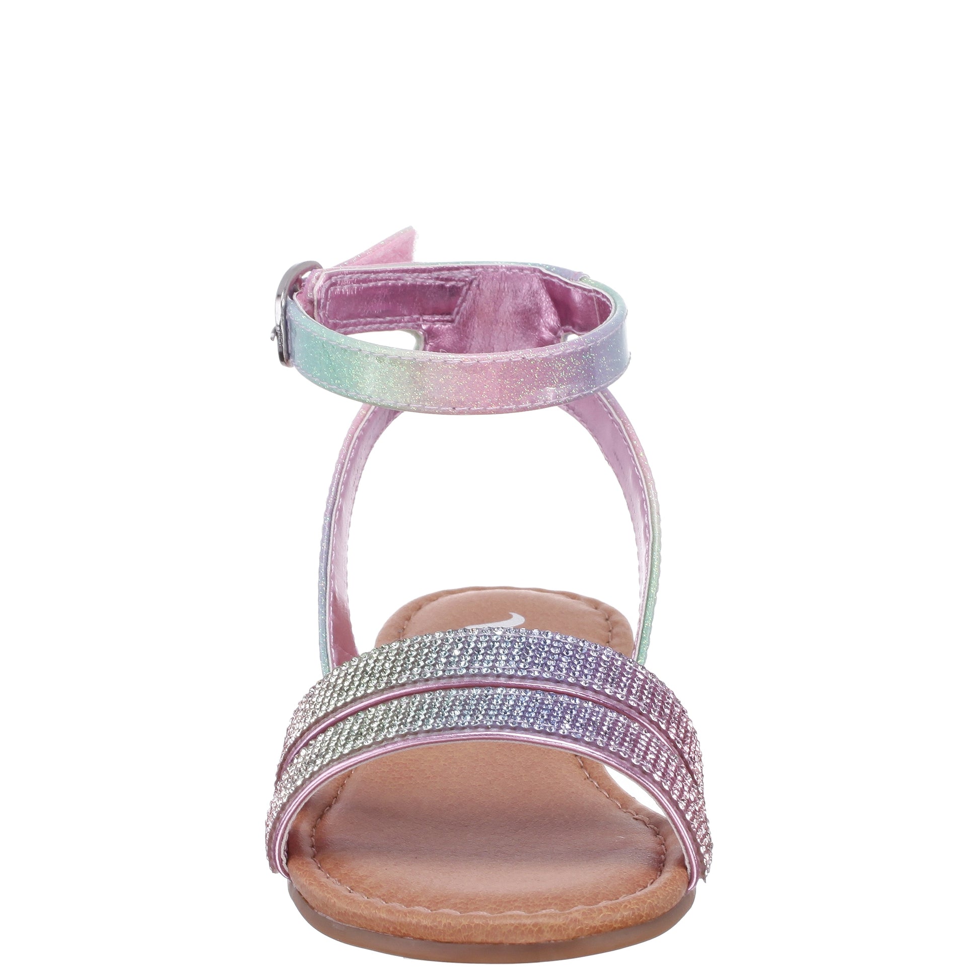 Nina Shoes Girls Cameena Pastel Metallic Rhinestone Sandals