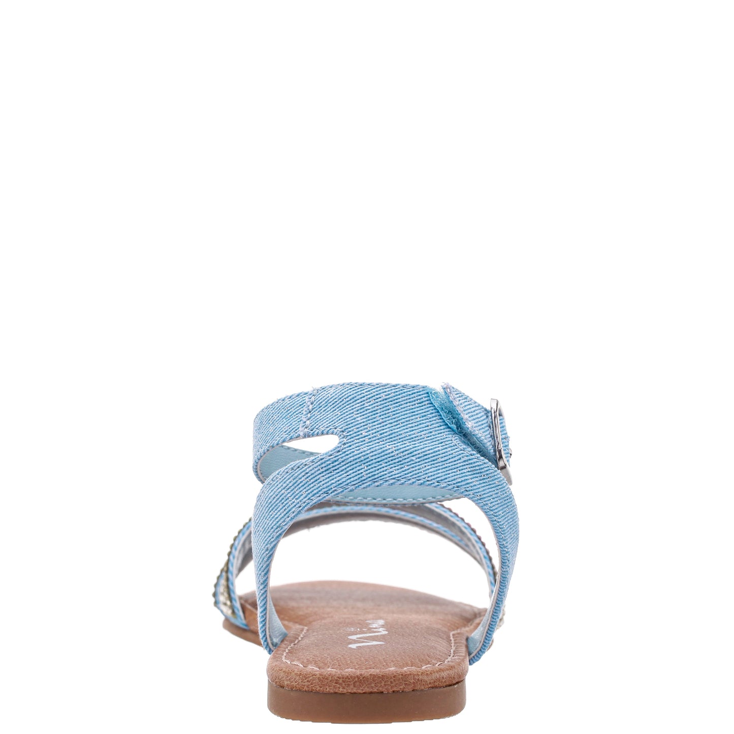 Nina Shoes Girls Cameena Blue Denim Rhinestone Sandal