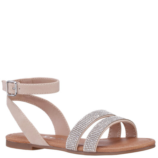 Nina Shoes Girls Cameena Tan Rhinestone Sandals