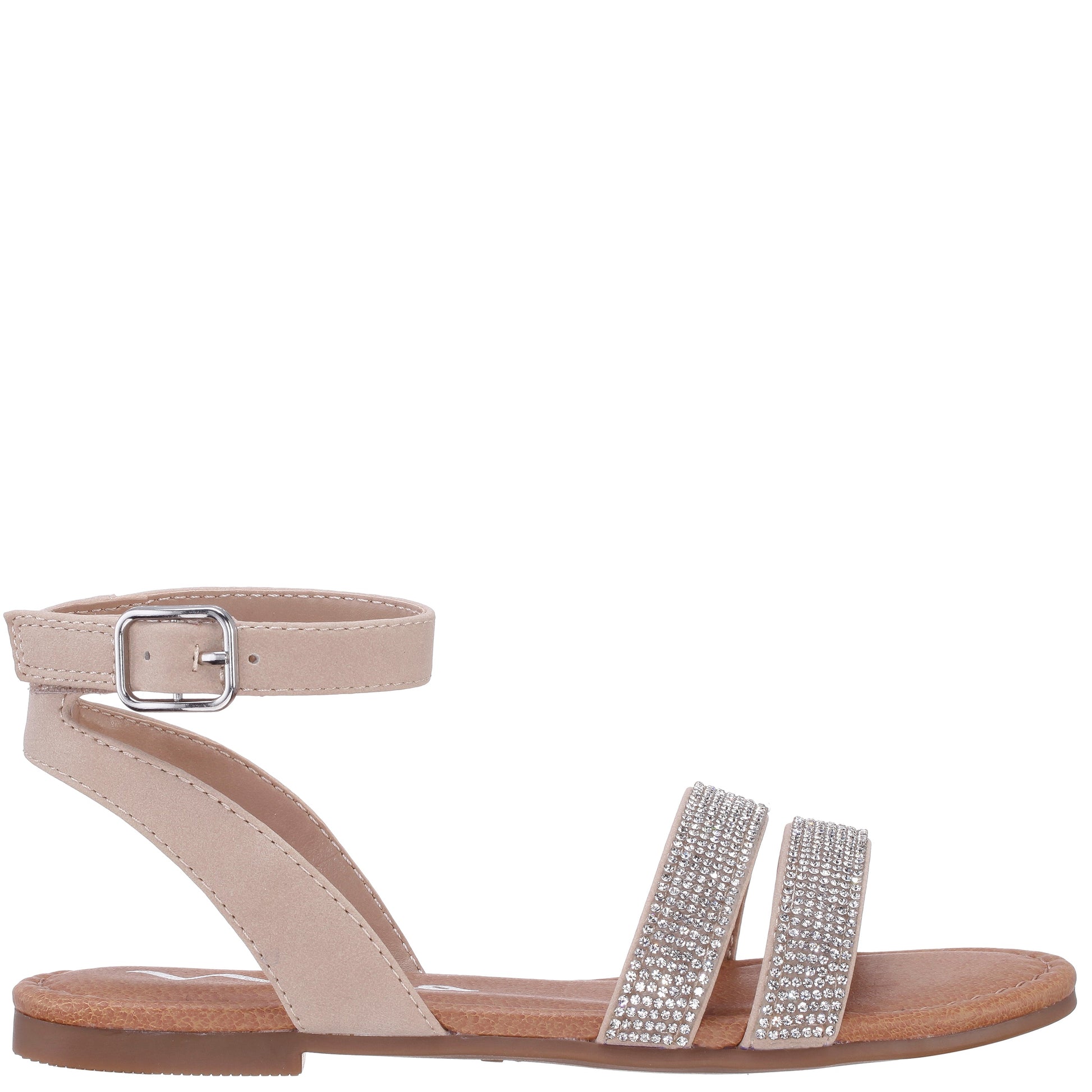 Nina Shoes Girls Cameena Tan Rhinestone Sandals