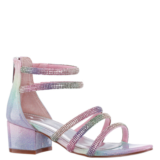 Nina Shoes Girls Sparklar Pastel Metallic Rhinestone Dress Sandals