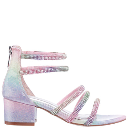 Nina Shoes Girls Sparklar Pastel Metallic Rhinestone Dress Sandals
