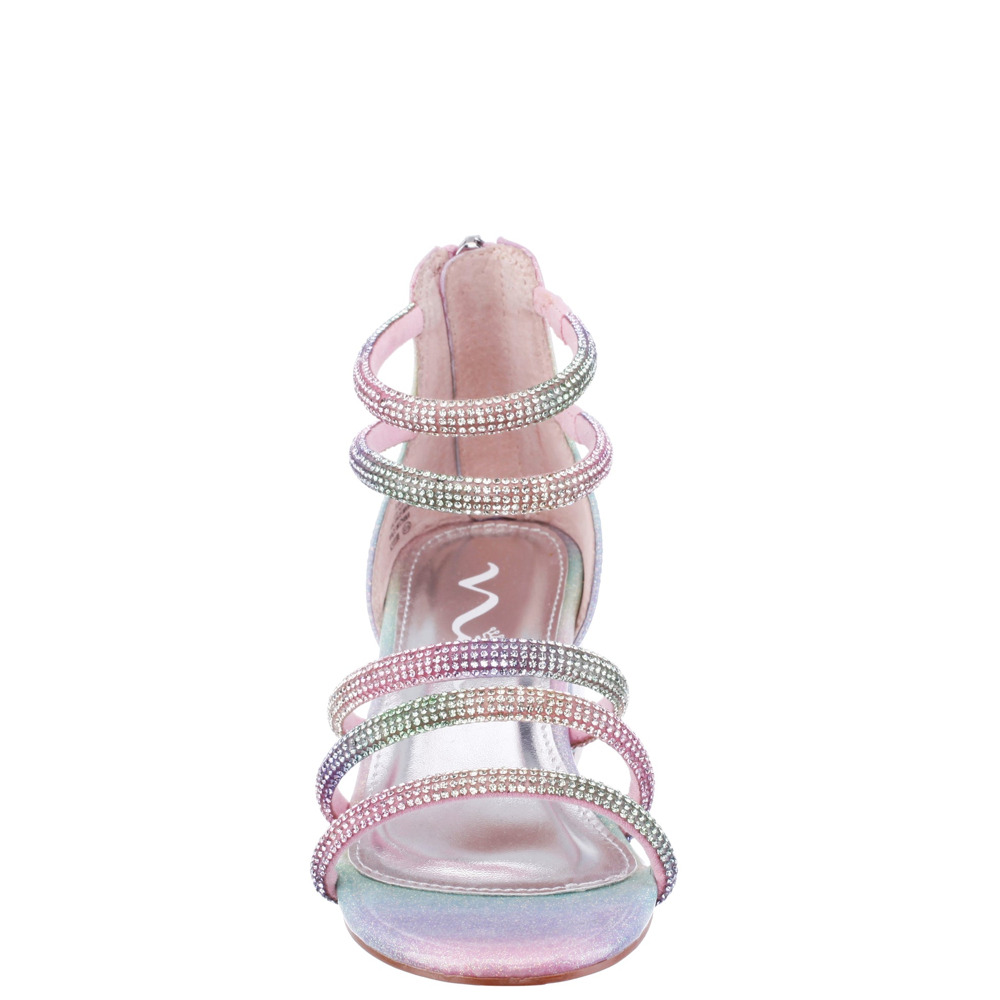 Nina Shoes Girls Sparklar Pastel Metallic Rhinestone Dress Sandals