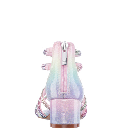 Nina Shoes Girls Sparklar Pastel Metallic Rhinestone Dress Sandals