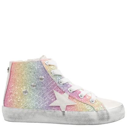 Nina Shoes Girls Taralyn Multi Glitter High Top Sneakers