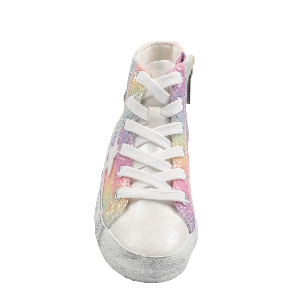Nina Shoes Girls Taralyn Multi Glitter High Top Sneakers
