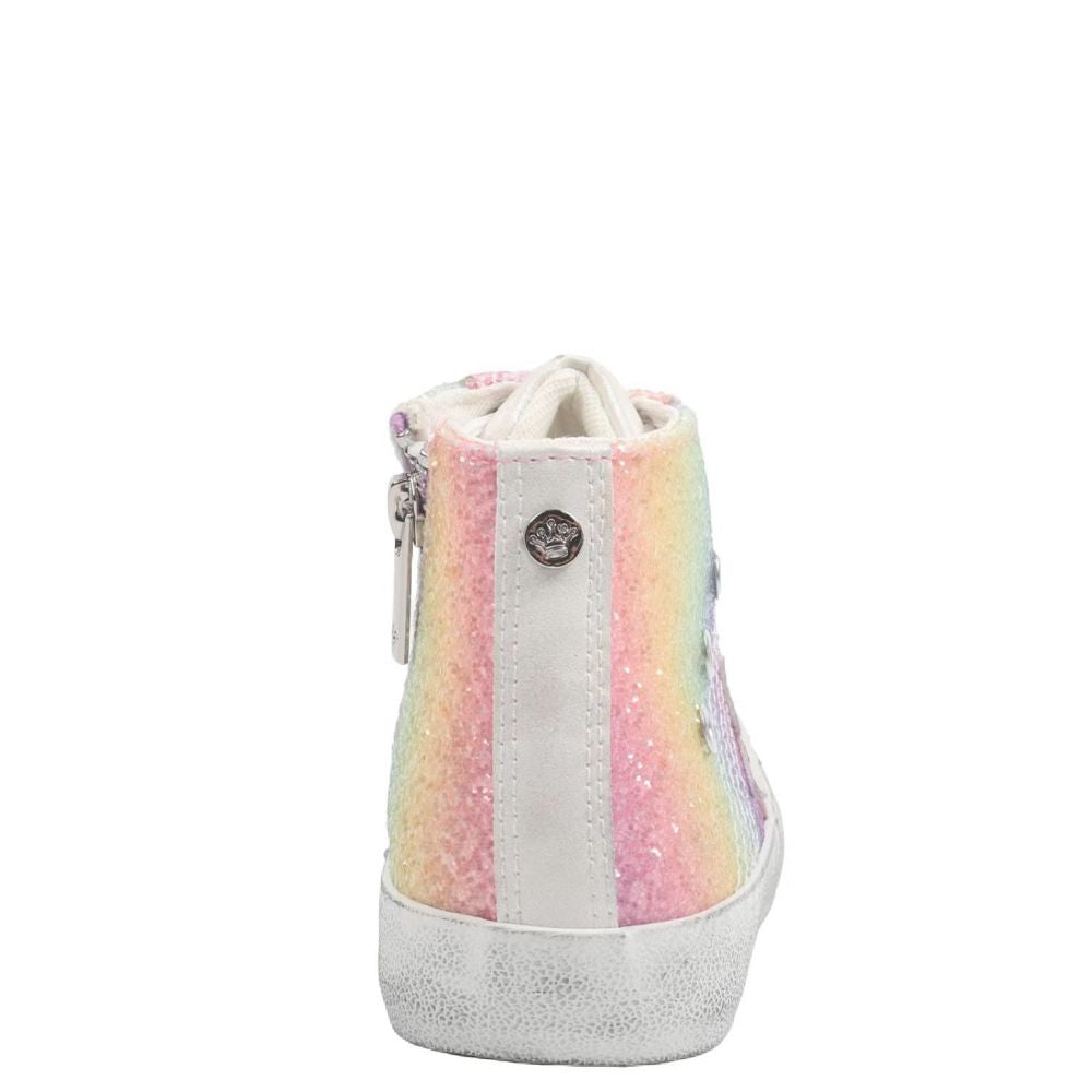 Nina Shoes Girls Taralyn Multi Glitter High Top Sneakers