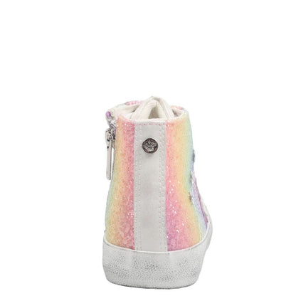 Nina Shoes Girls Taralyn Multi Glitter High Top Sneakers