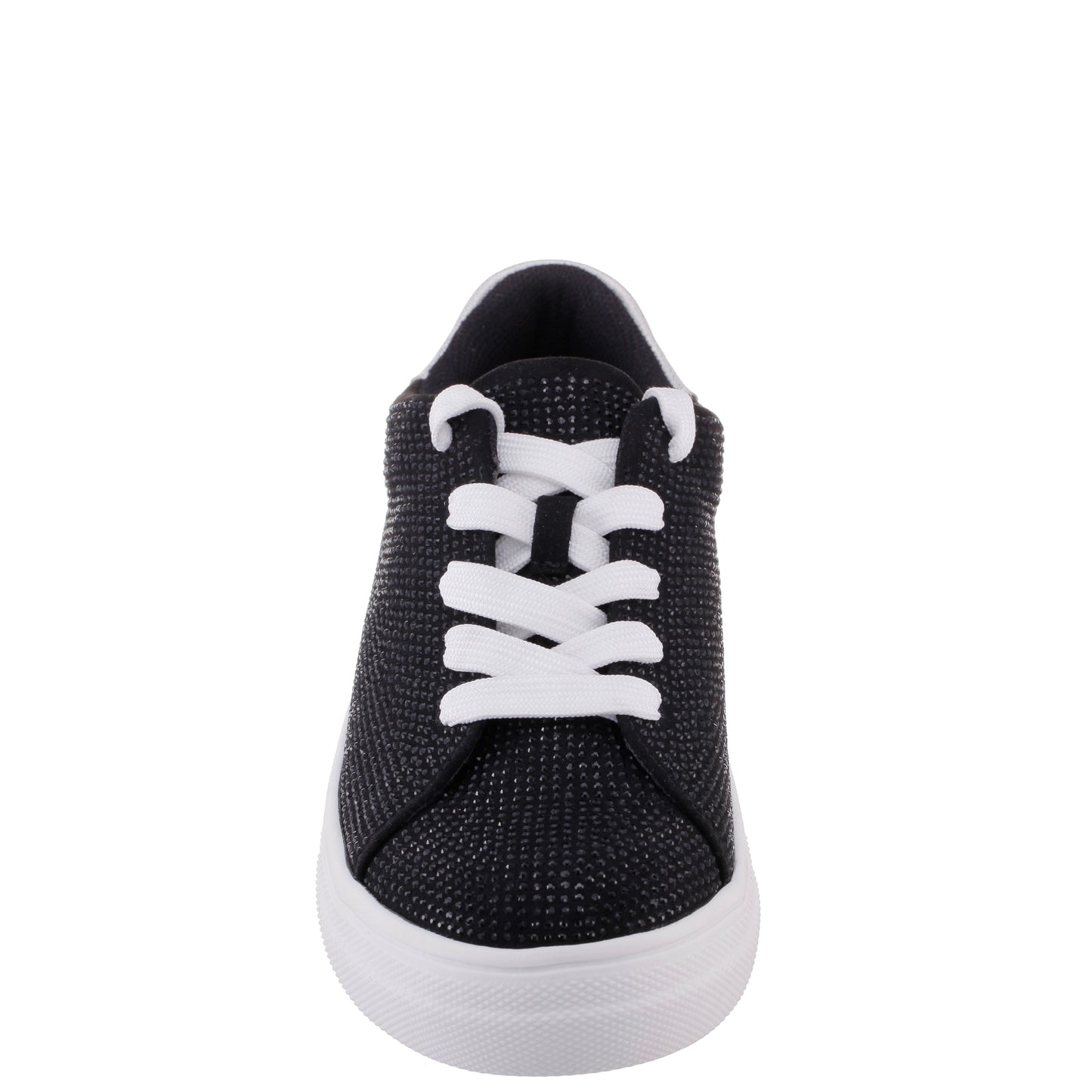 Nina Shoes Girls Gigee Black Rhinestone Low Top Sneaker
