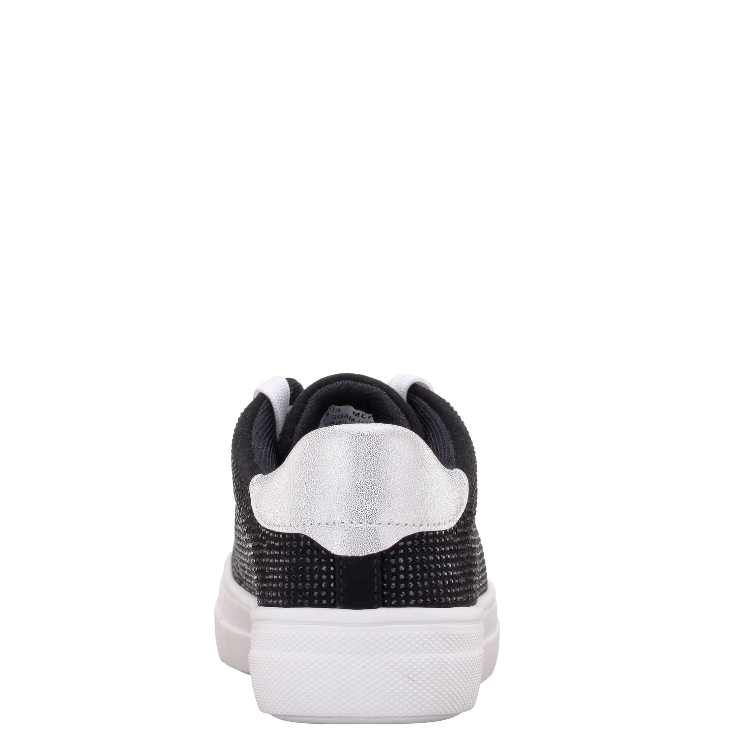 Nina Shoes Girls Gigee Black Rhinestone Low Top Sneaker