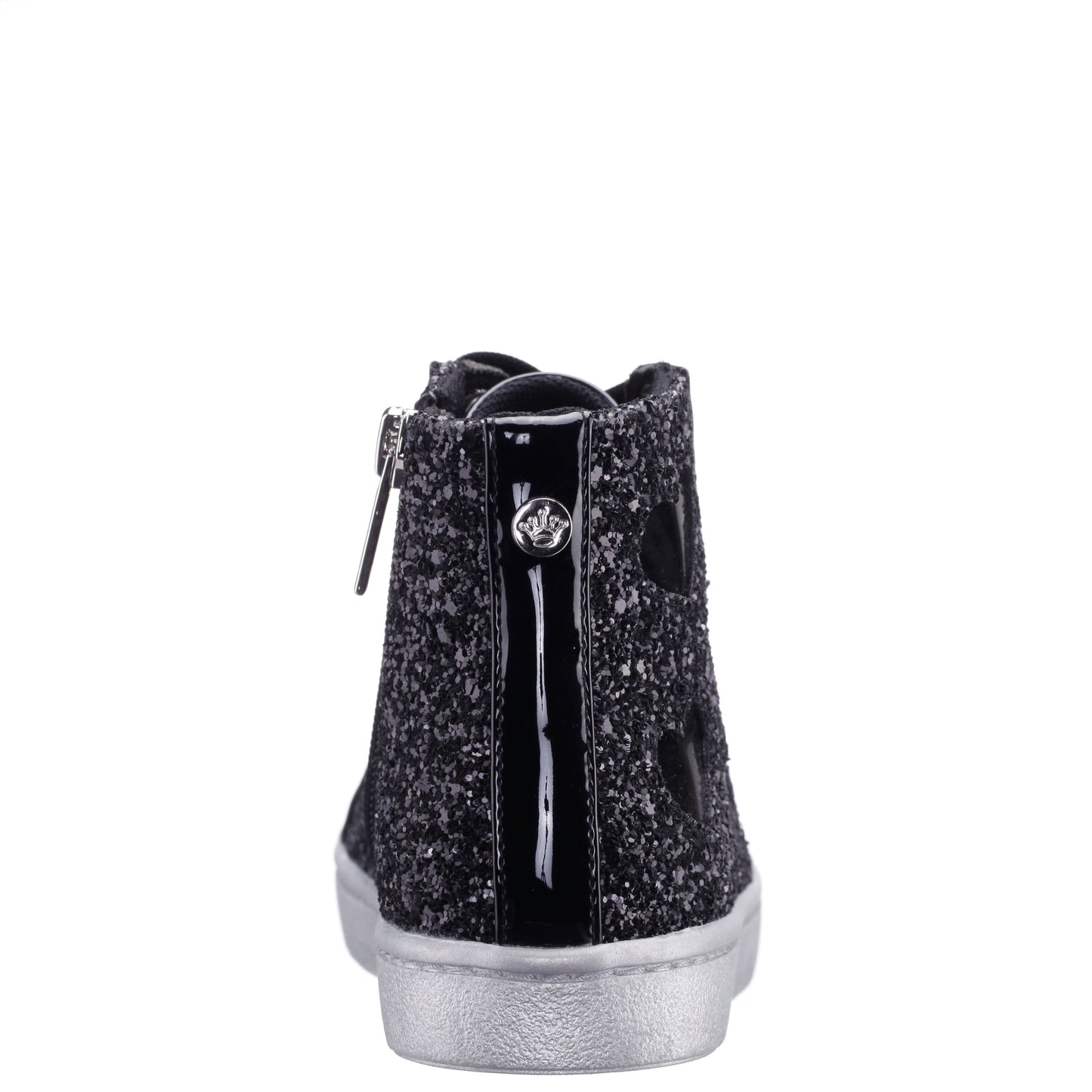 Nina Shoes Girls Cass Black Glitter High Top Sneakers