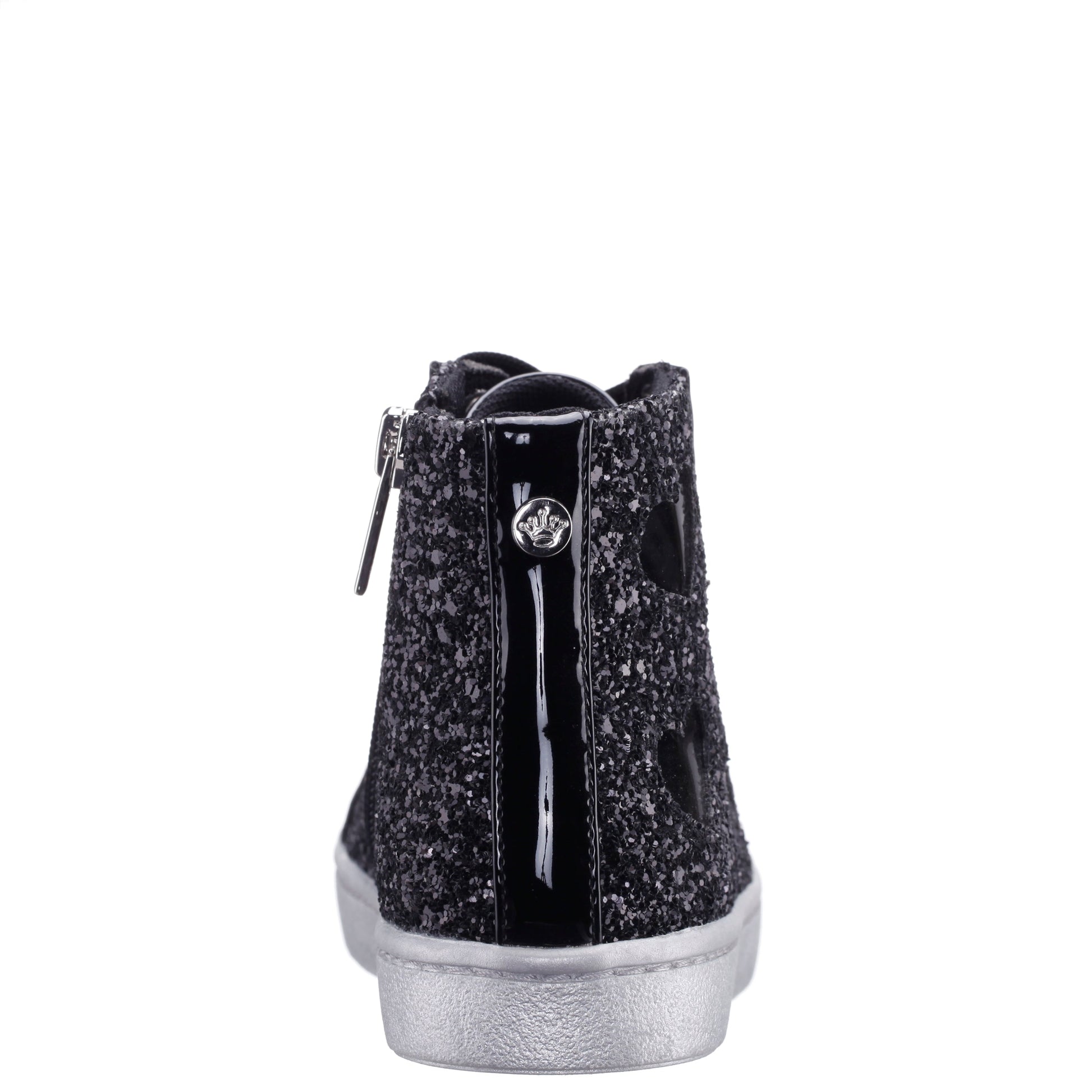 Nina Shoes Girls Cass Black Glitter High Top Sneakers