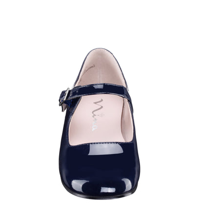 Nina Shoes Girls Bonnett Blue Patent Mary Jane dress Shoes