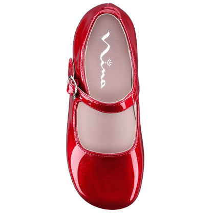 Nina Shoes Girls Bonnett Red Patent Mary Jane Dress Shoes