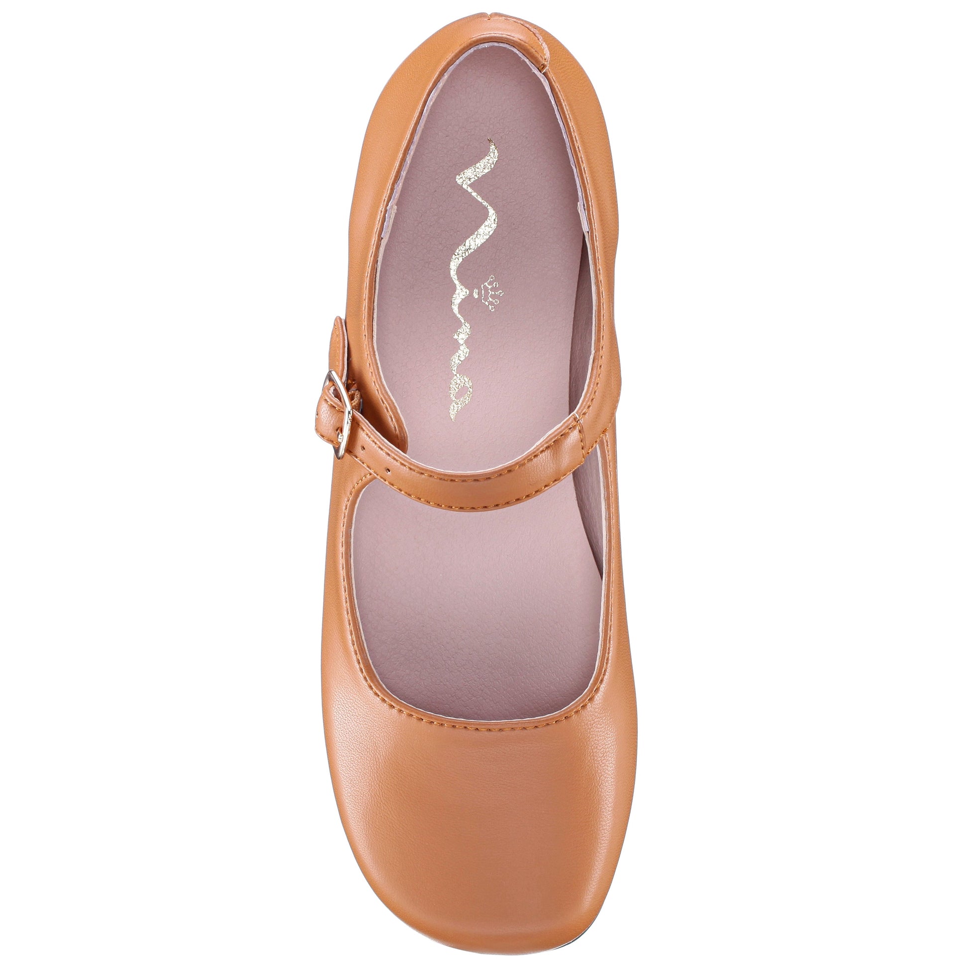Nina Shoes Girls Bonnett Brown Mary Jane Dress Shoes