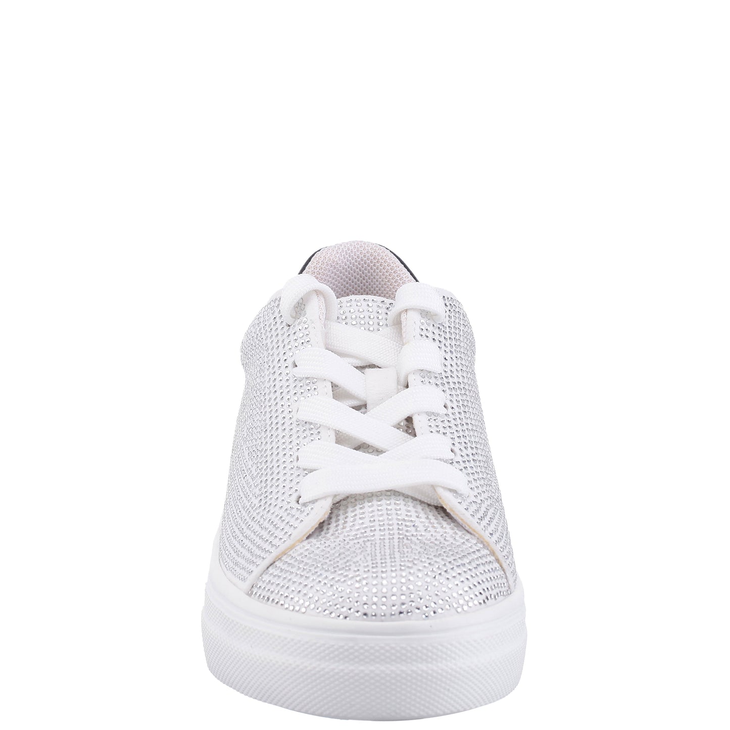 Nina Shoes Girls Gigee White Rhinestone Low Top Sneakers