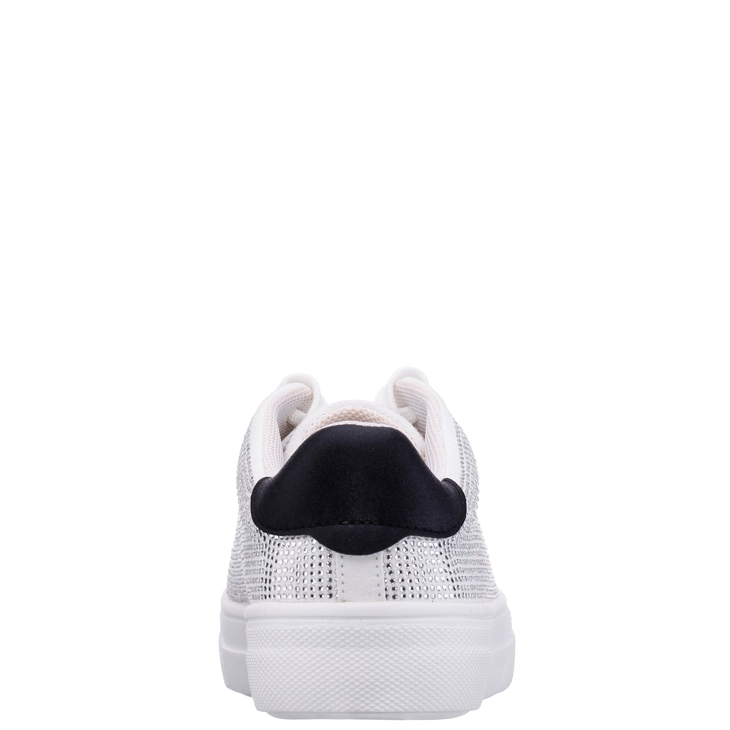 Nina Shoes Girls Gigee White Rhinestone Low Top Sneakers