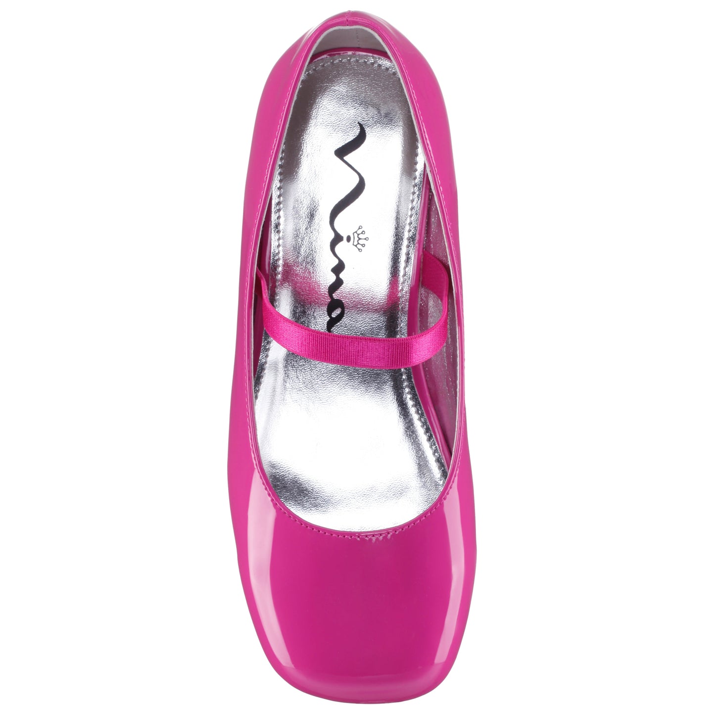 Nina Shoes Girls Tevi Pink Patent Elastic Strap Dress Shoes