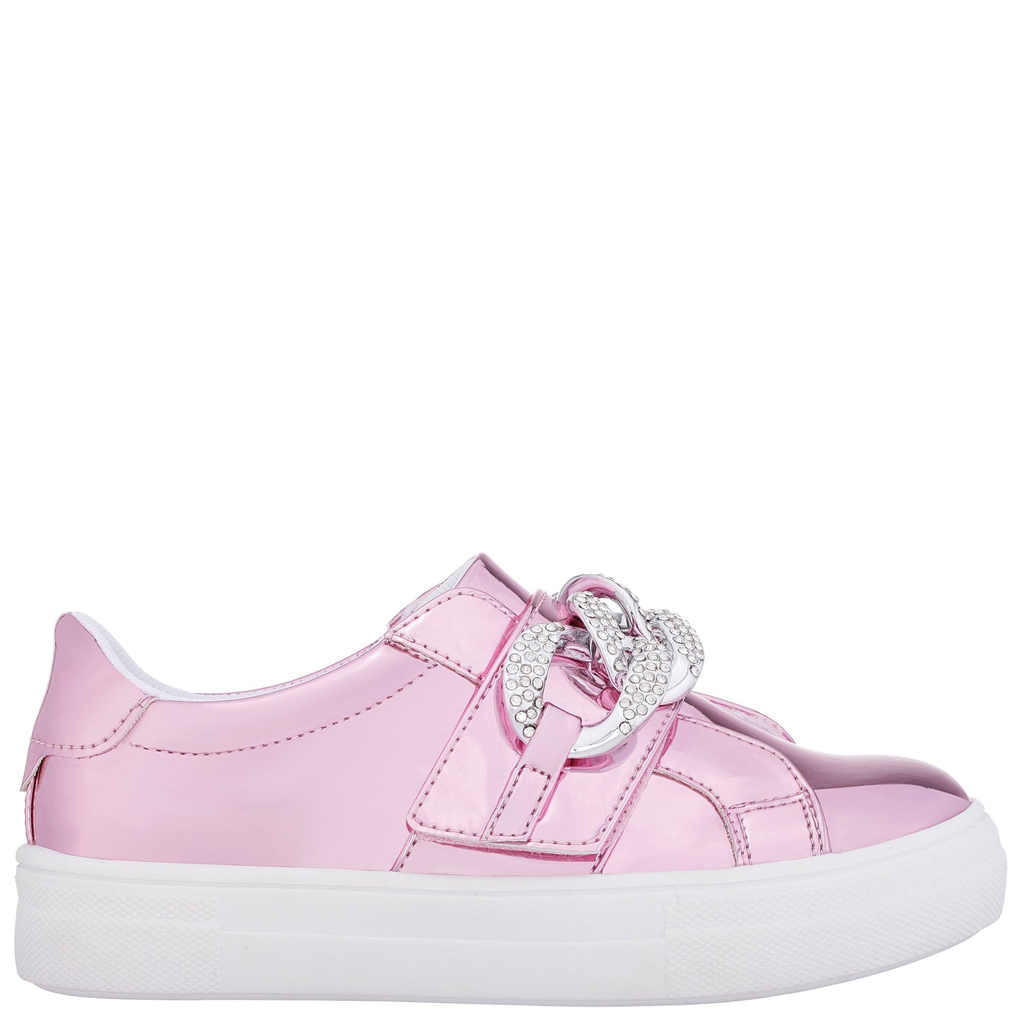 Nina Shoes Girls Emaleigh Pink Metallic Low Top Slip-on Sneakers