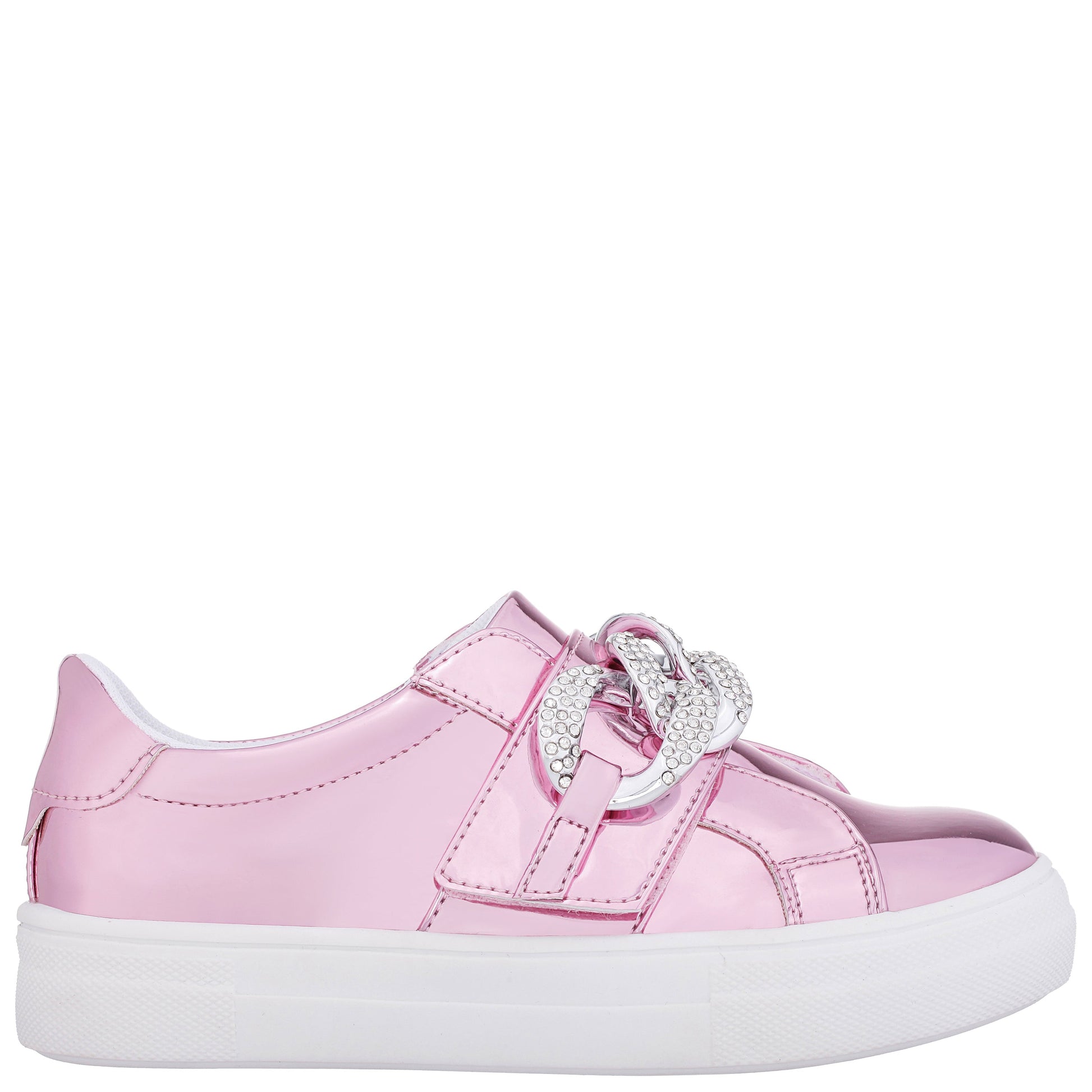 Nina Shoes Girls Emaleigh Pink Metallic Low Top Slip-on Sneakers