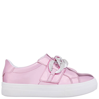 Nina Shoes Girls Emaleigh Pink Metallic Low Top Slip-on Sneakers