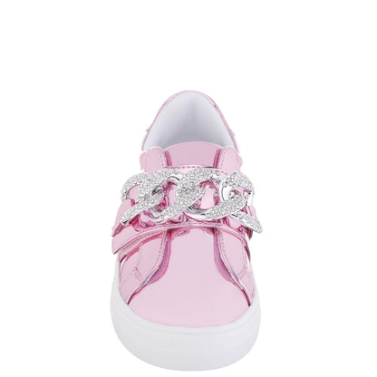 Nina Shoes Girls Emaleigh Pink Metallic Low Top Slip-on Sneakers