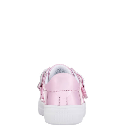 Nina Shoes Girls Emaleigh Pink Metallic Low Top Slip-on Sneakers