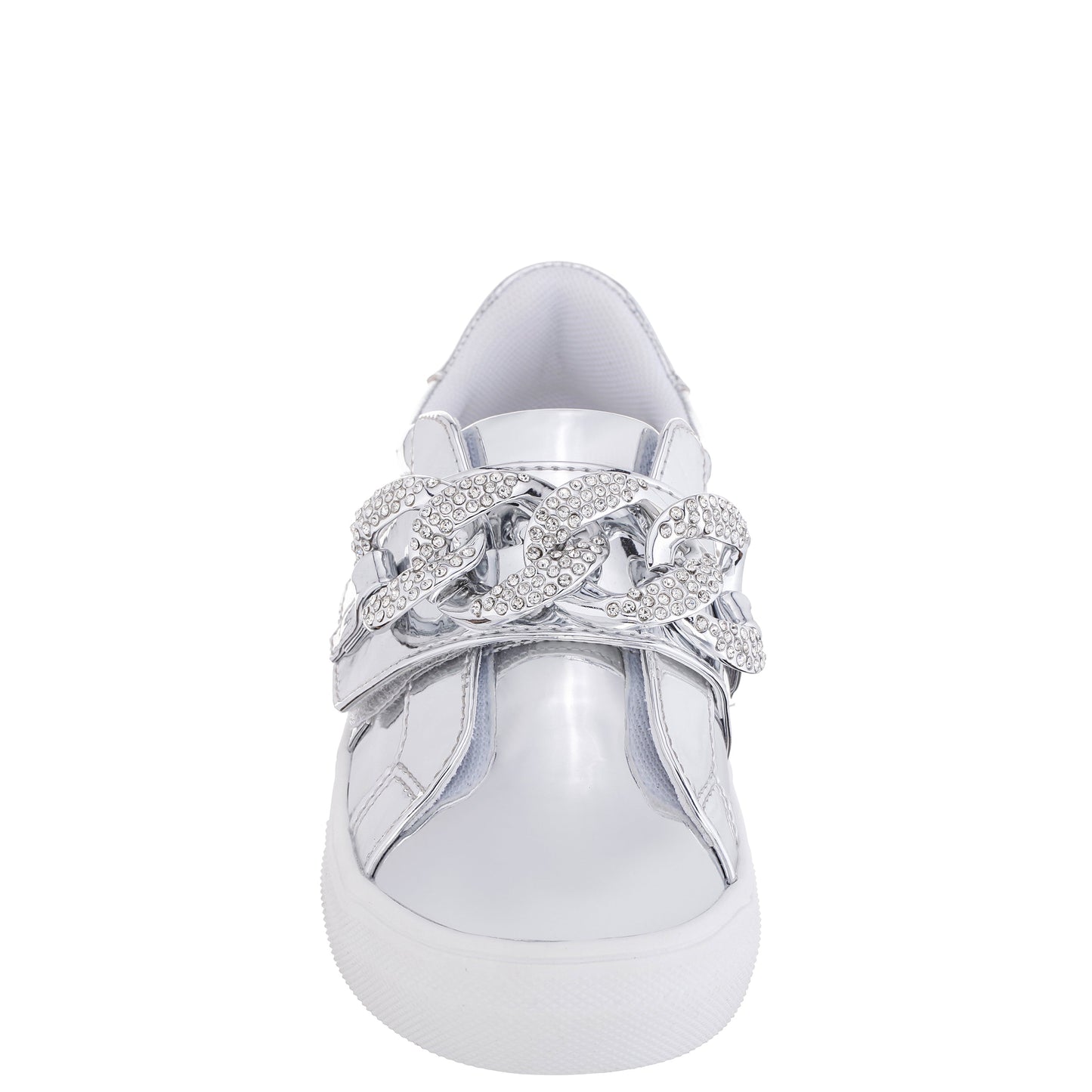 Nina Shoes Girls Emaleigh Silver Metallic Low Top Slip-on Sneakers