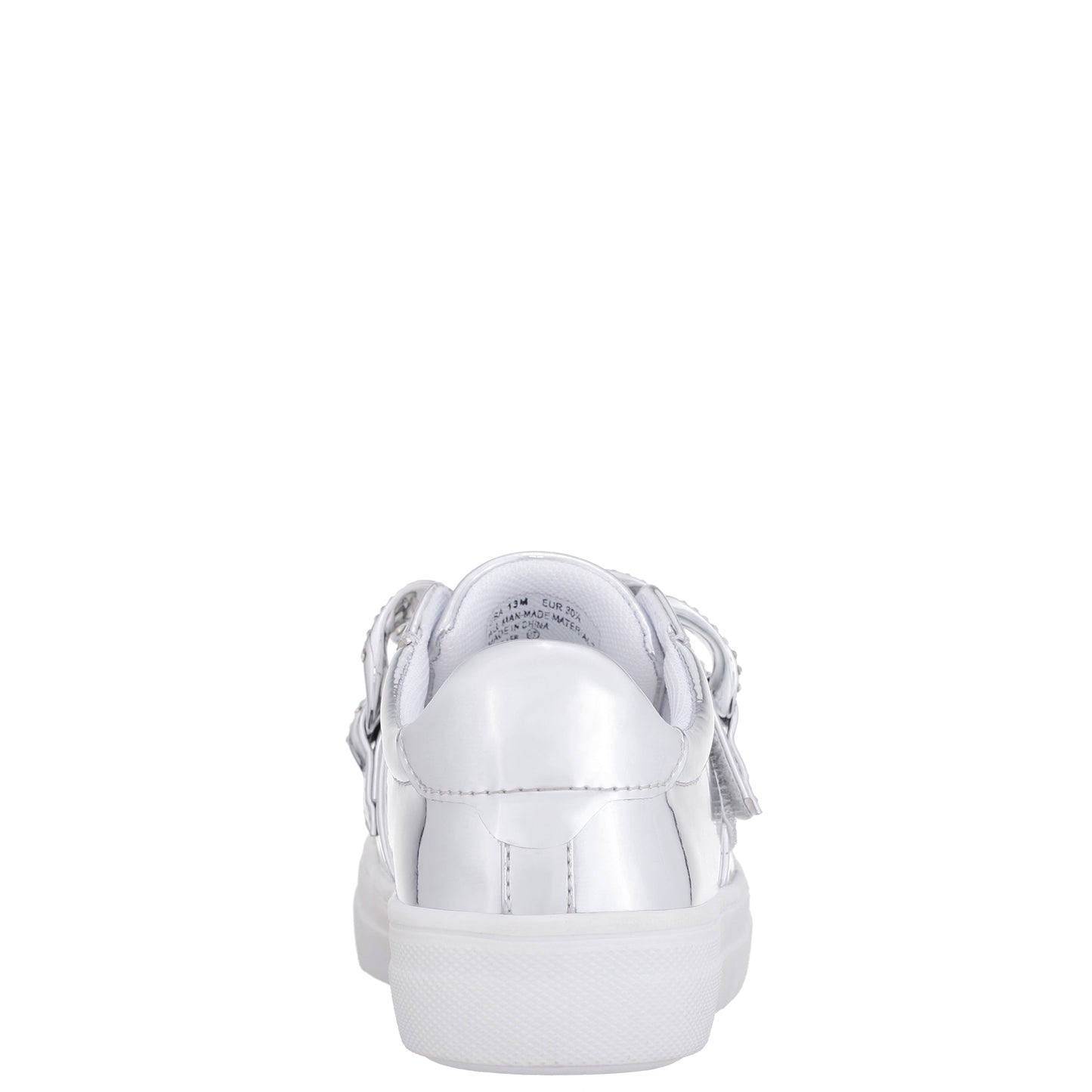 Nina Shoes Girls Emaleigh Silver Metallic Low Top Slip-on Sneakers