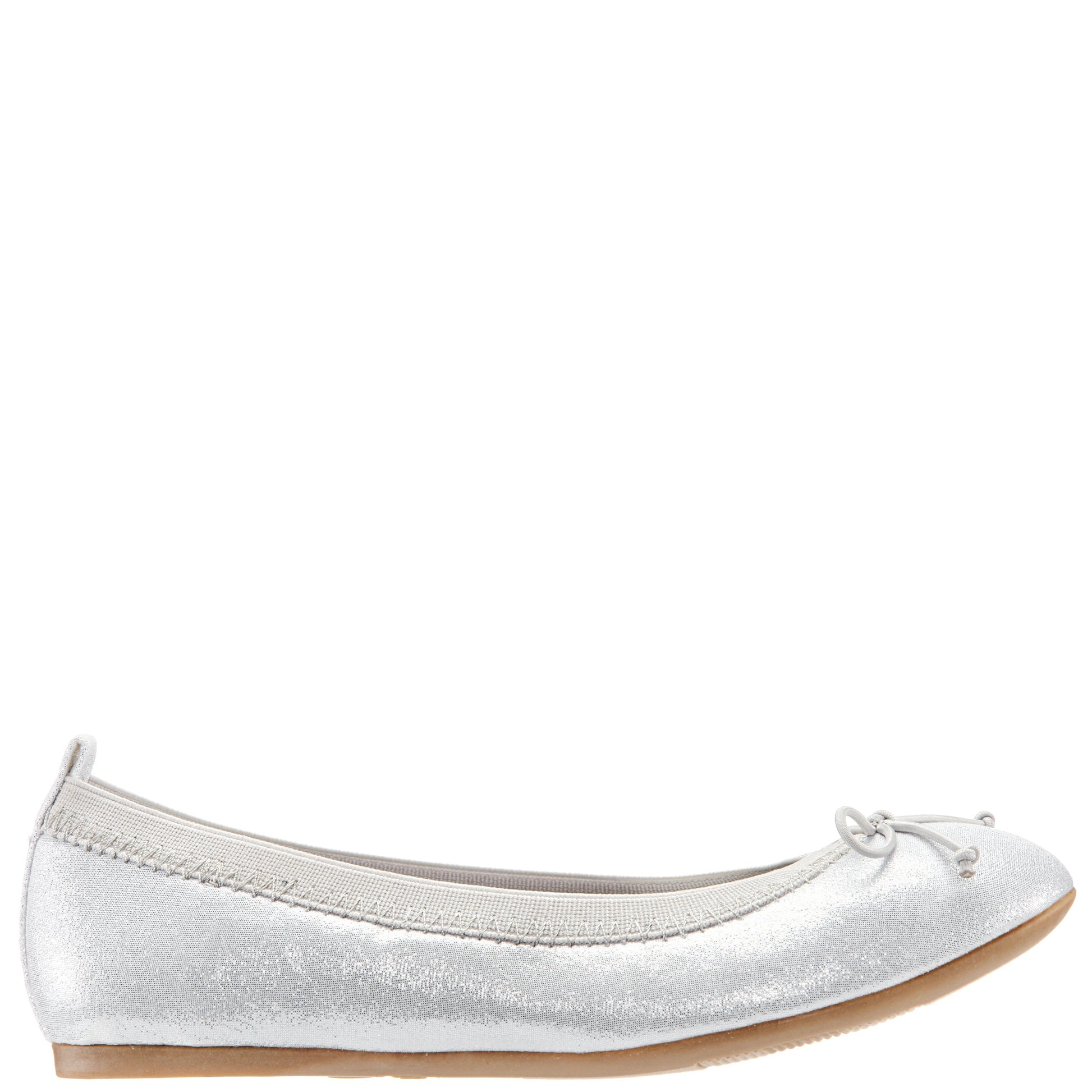 Nina Shoes Girls Esther Silver Shimmer Ballet Flats