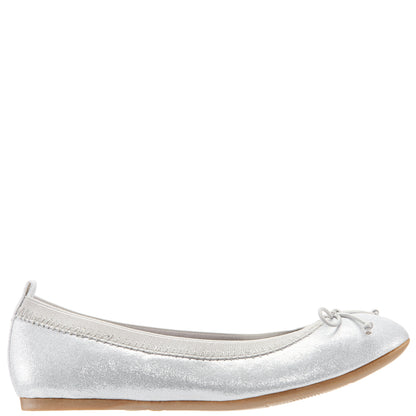 Nina Shoes Girls Esther Silver Shimmer Ballet Flats