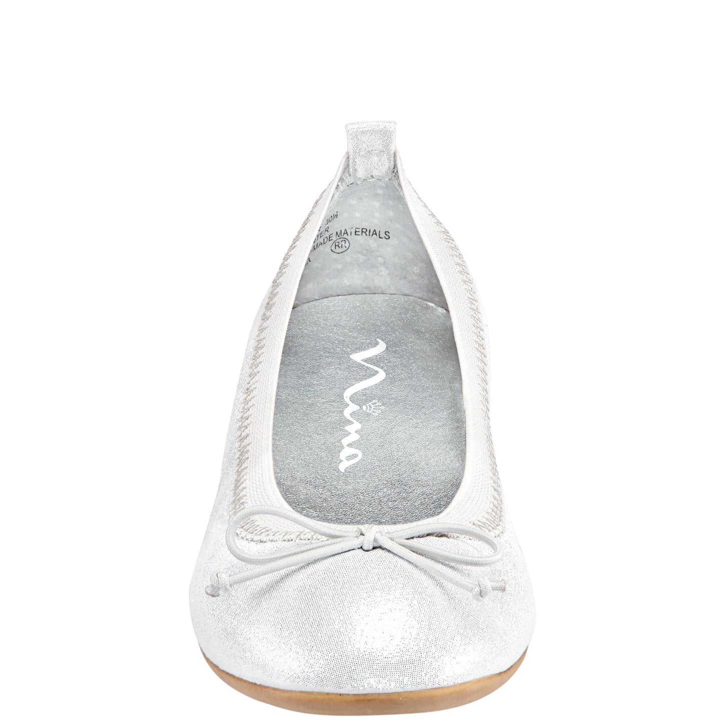 Nina Shoes Girls Esther Silver Shimmer Ballet Flats