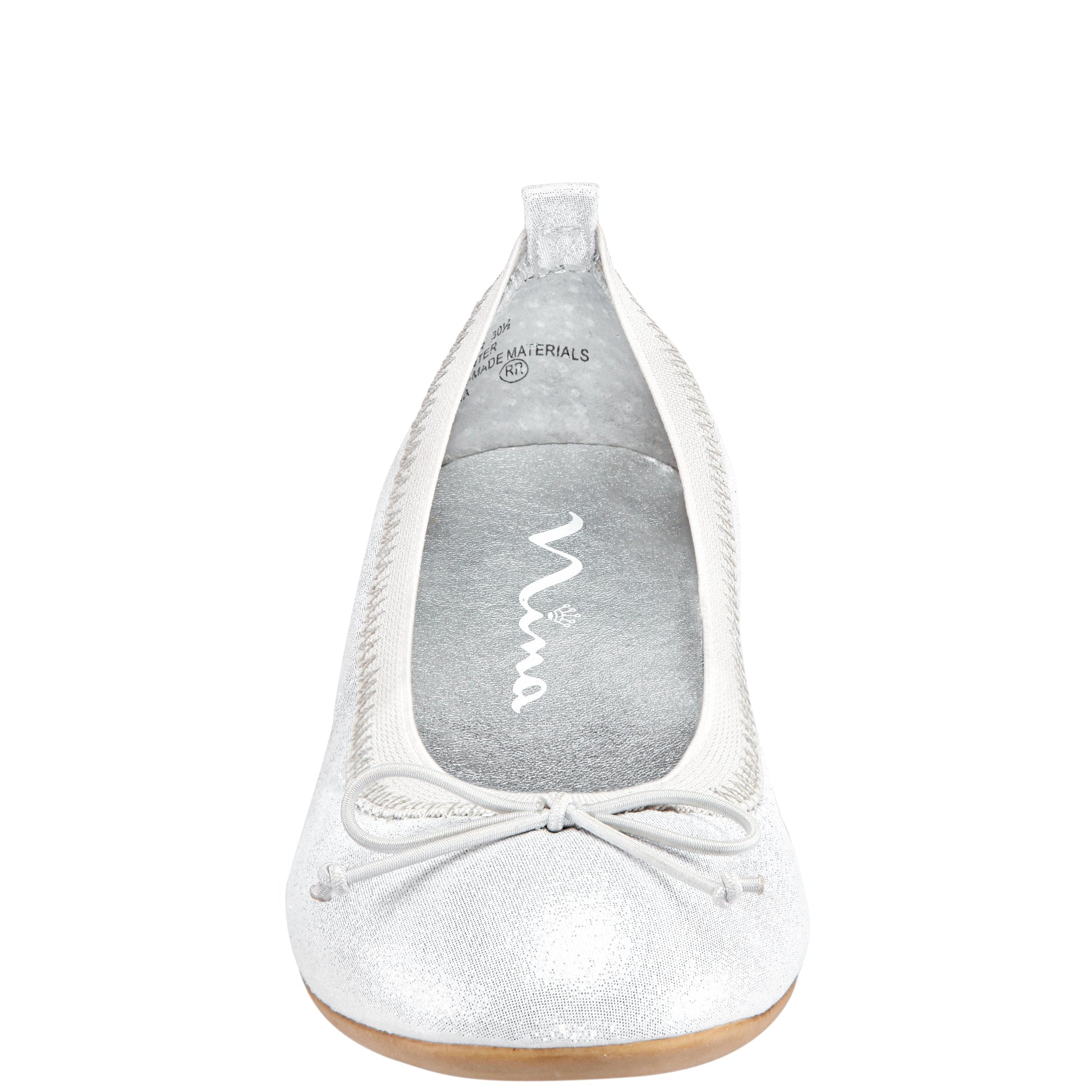 Nina Shoes Girls Esther Silver Shimmer Ballet Flats