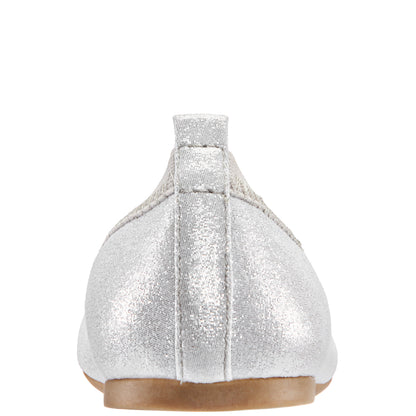 Nina Shoes Girls Esther Silver Shimmer Ballet Flats