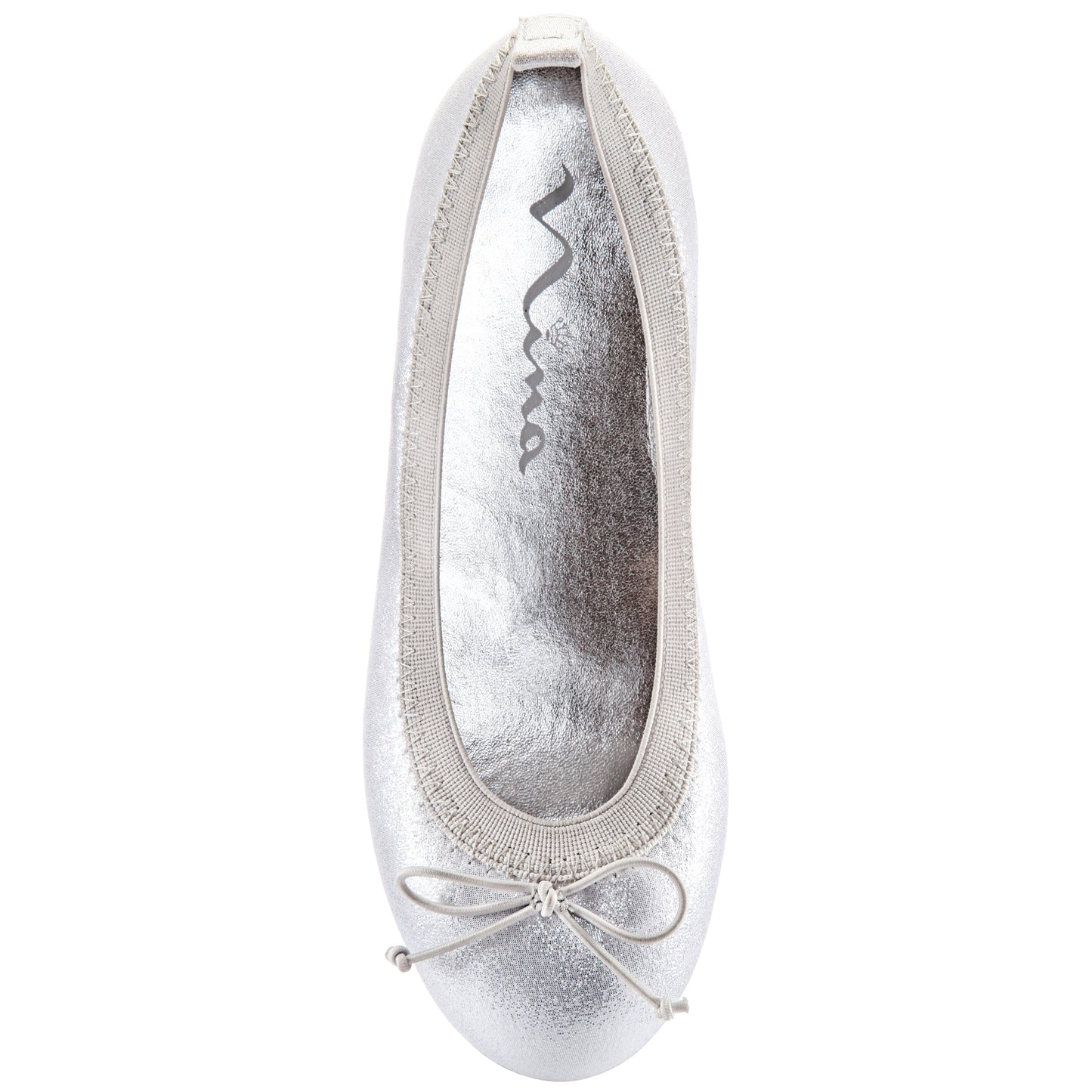 Nina Shoes Girls Esther Silver Shimmer Ballet Flats