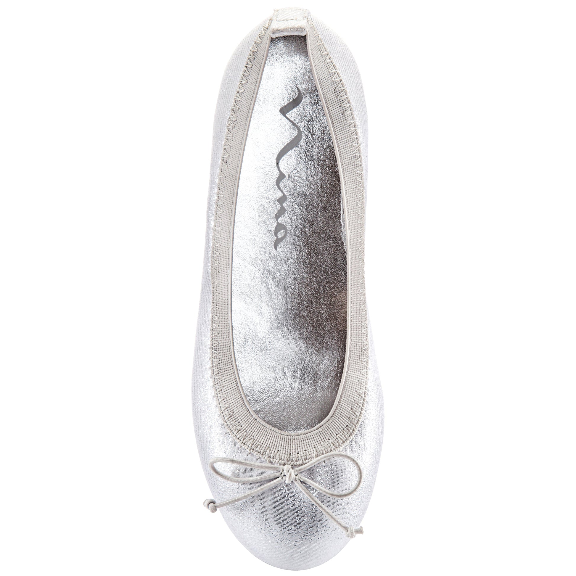 Nina Shoes Girls Esther Silver Shimmer Ballet Flats