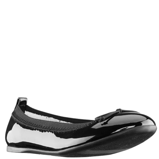 Nina Shoes Girls Esther Balck Patent Ballet Flats