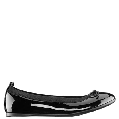 Nina Shoes Girls Esther Balck Patent Ballet Flats