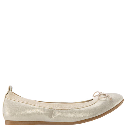 Nina Shoes Girls Esther Platino Shimmer Ballet Flats