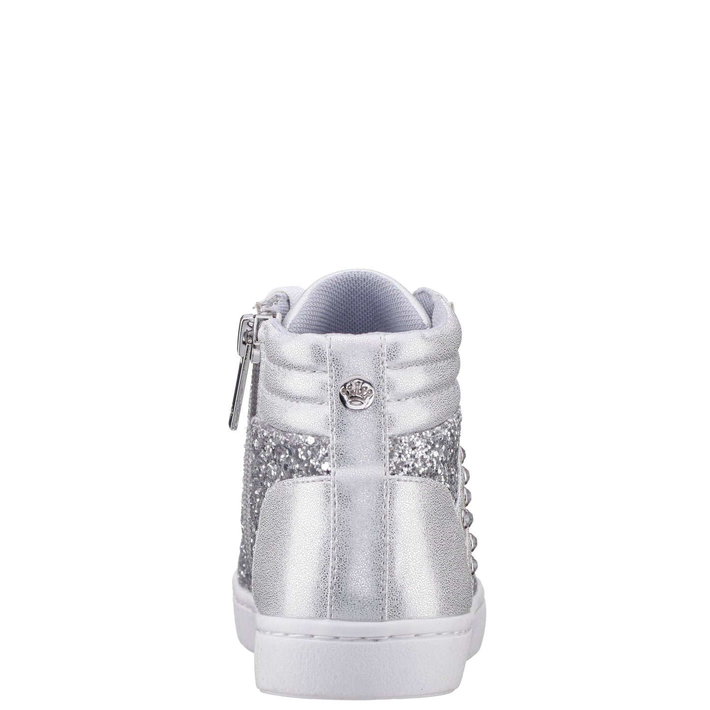 Nina Shoes Girls Michaela Silver Glitter High Top Sneakers