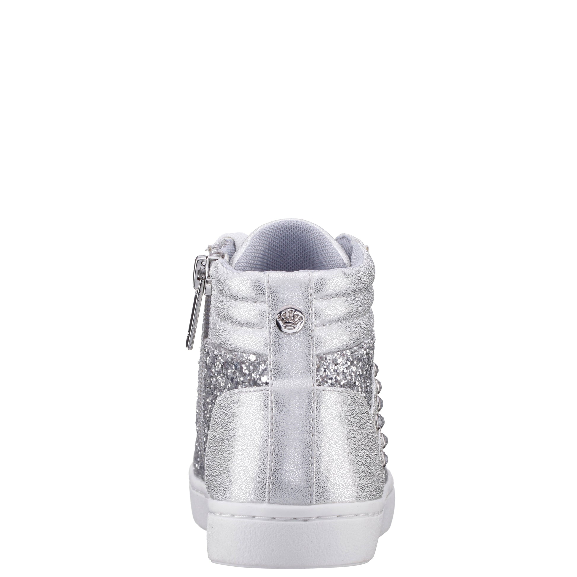 Nina Shoes Girls Michaela Silver Glitter High Top Sneakers